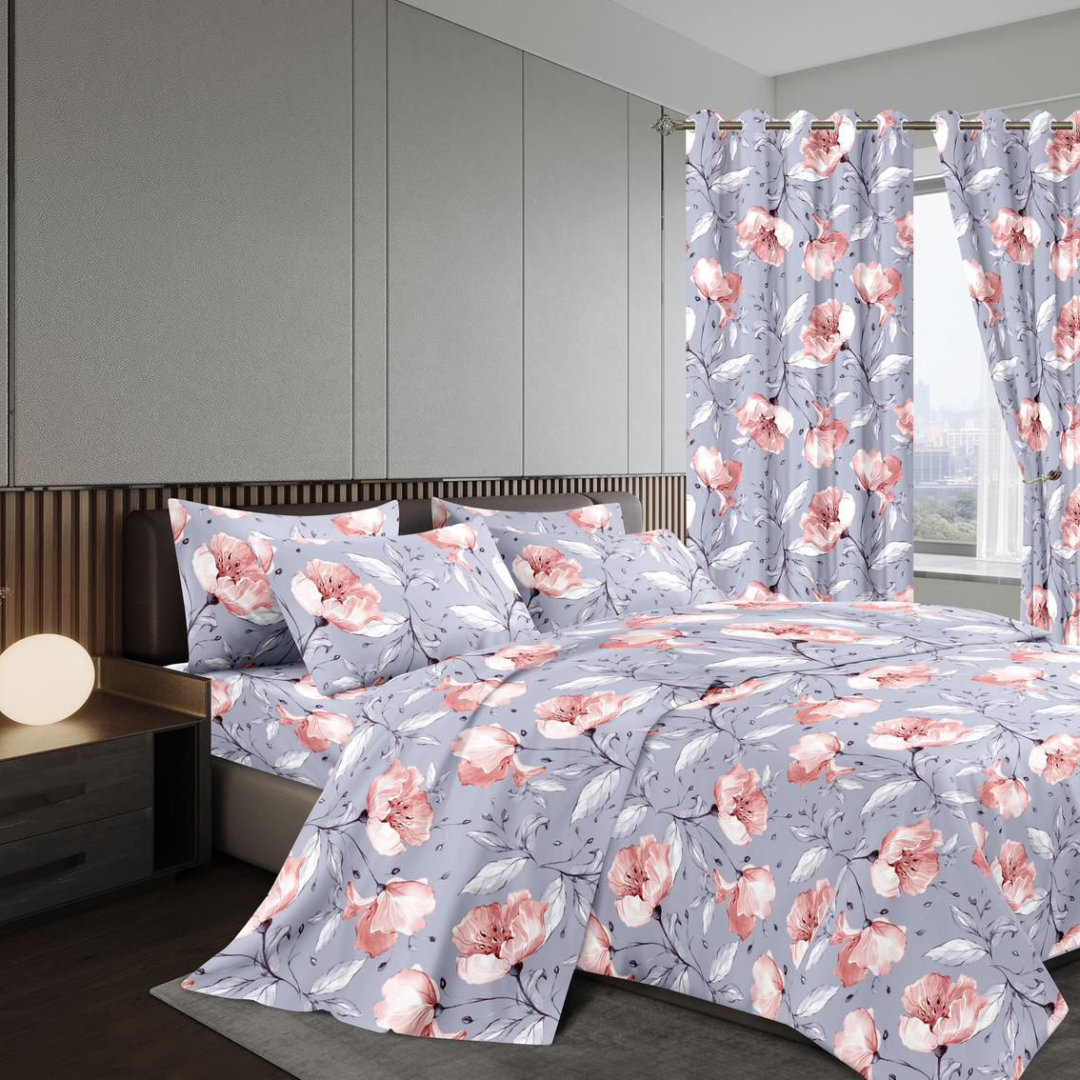 7pcs Curtain Duvet Set(09)