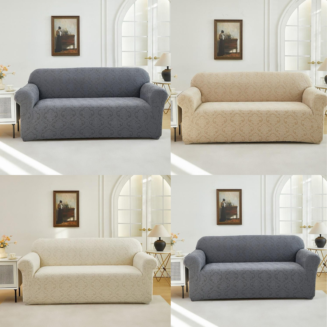 Damask Plain Sofa Covers01 (2 Seater)